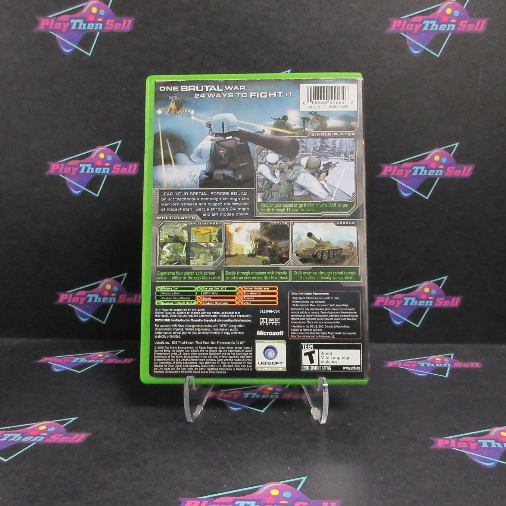 Tom Clancy's Ghost Recon 2 Summit Strike Xbox AD + Reg Card Complete CIB - Very Good