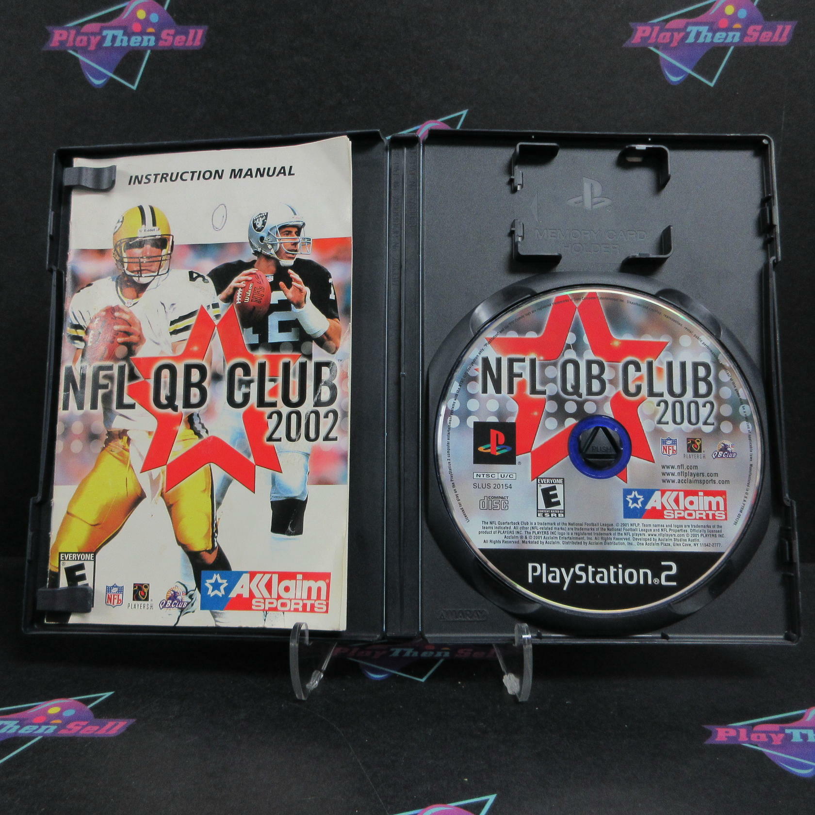 NFL QB Club 2002 PS2 PlayStation 2 AD/MD/DD Complete CIB - Very Good