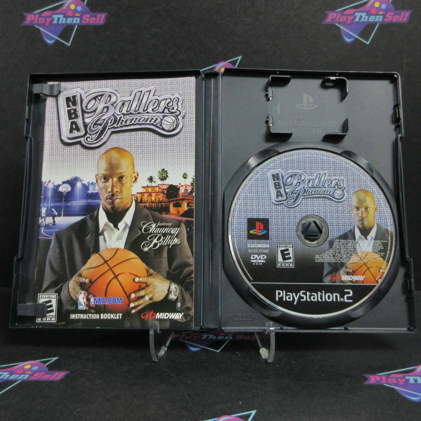 NBA Ballers Phenom PS2 PlayStation 2 AD + SoundTrack Complete CIB - Very Good