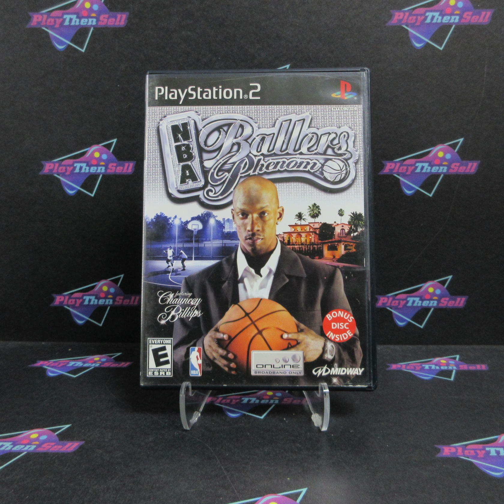 NBA Ballers Phenom PS2 PlayStation 2 AD + SoundTrack Complete CIB - Very Good