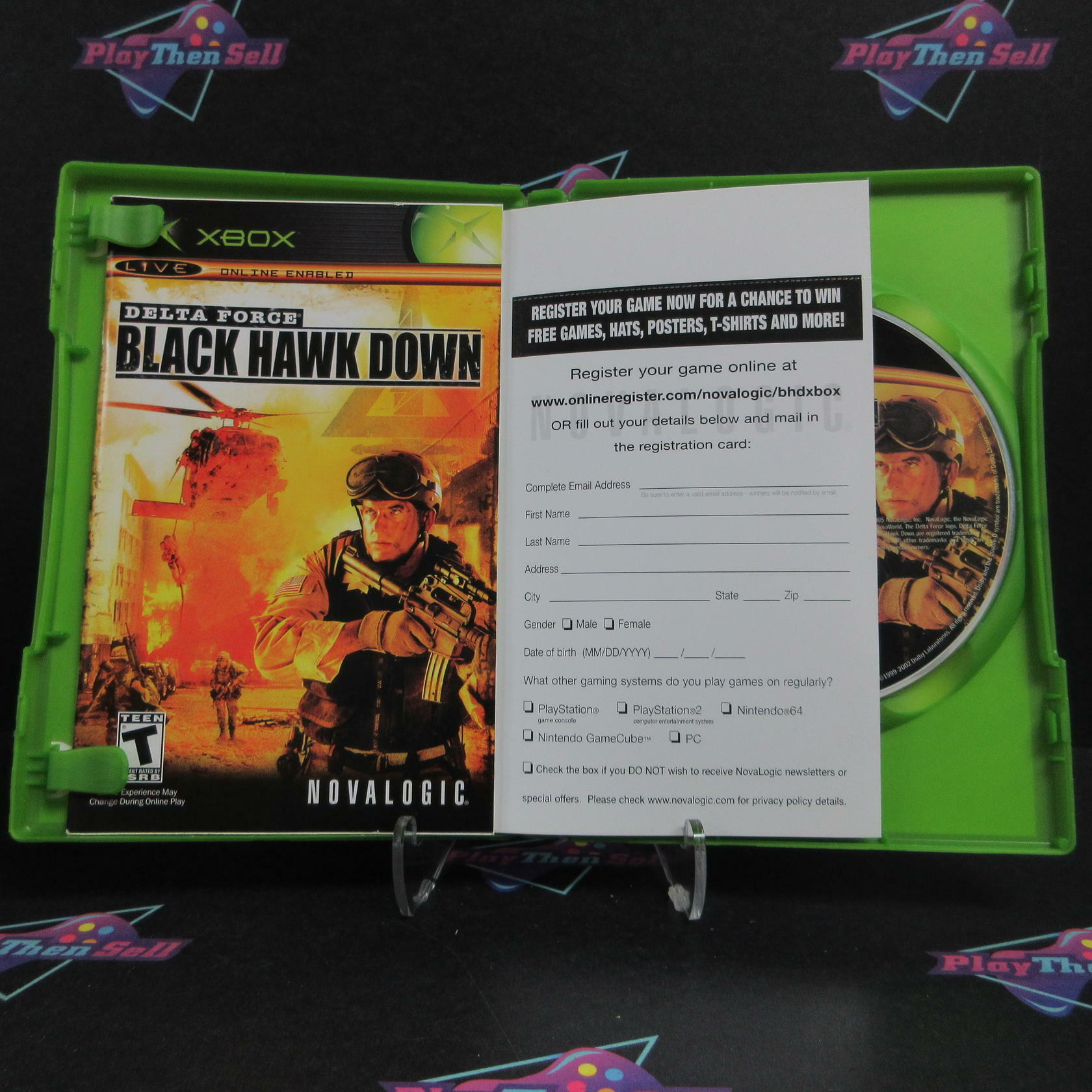 Delta Force Black Hawk Down Xbox + Reg Card Complete - Refurbished