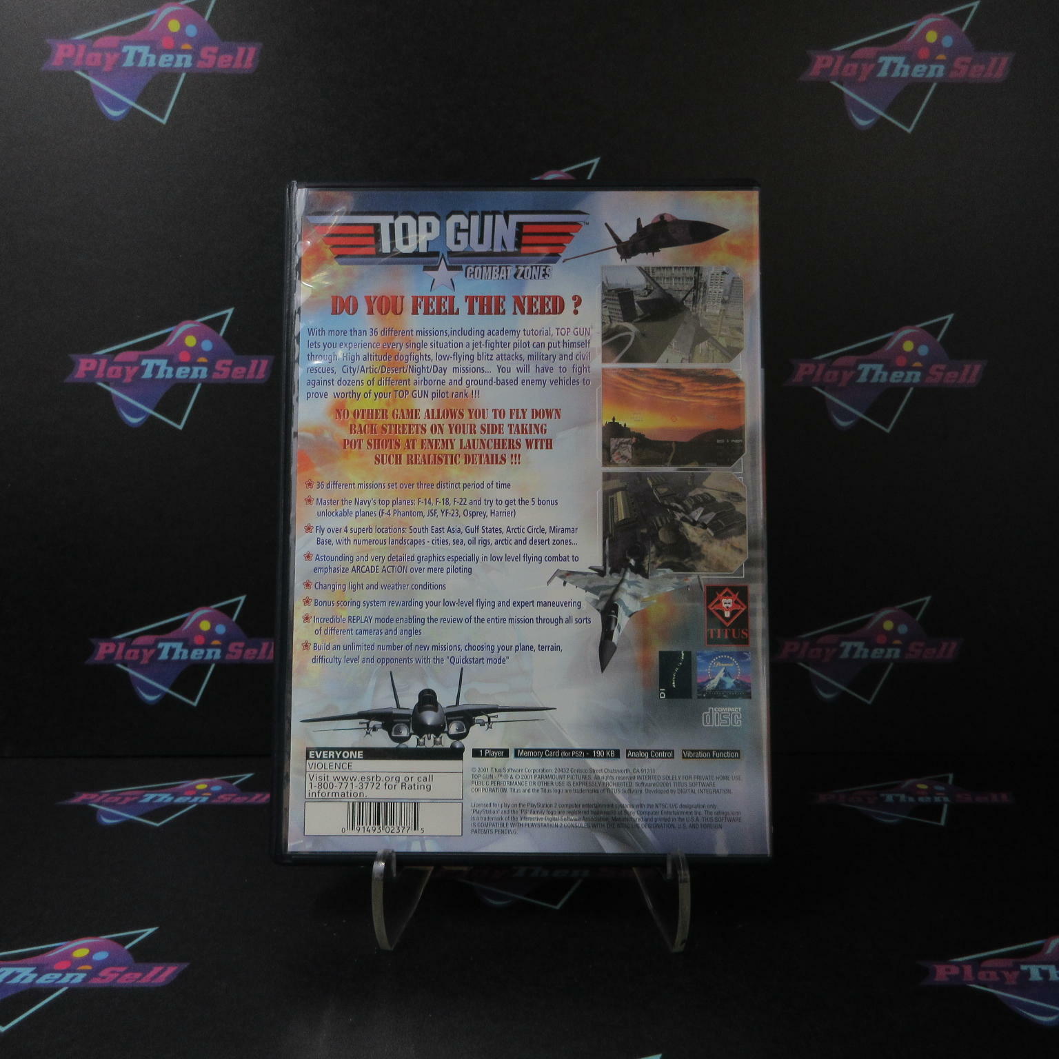 Top Gun PS2 PlayStation 2 Complete - Excellent