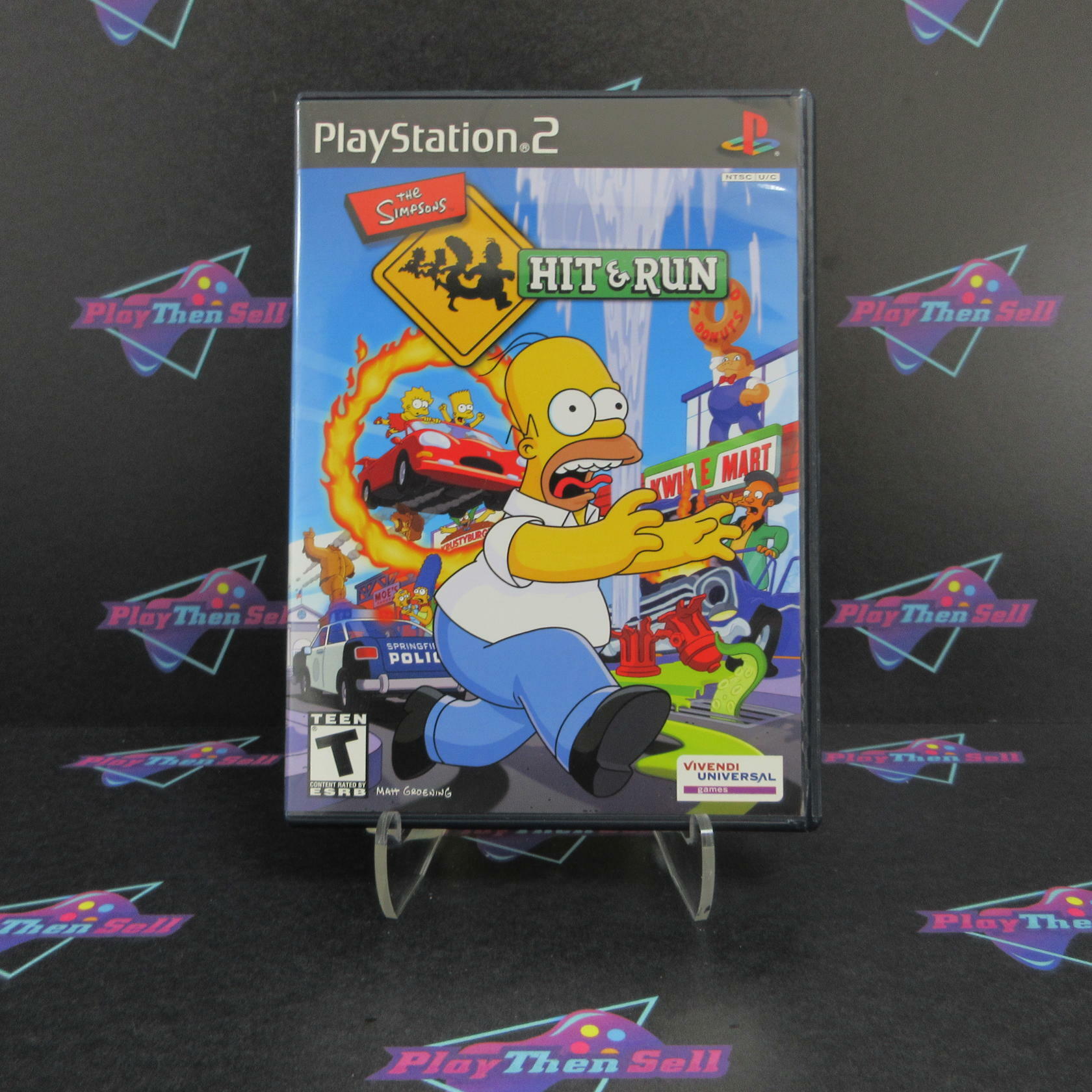 The Simpsons Hit & Run PS2 PlayStation 2 + Reg Card Complete - Excellent