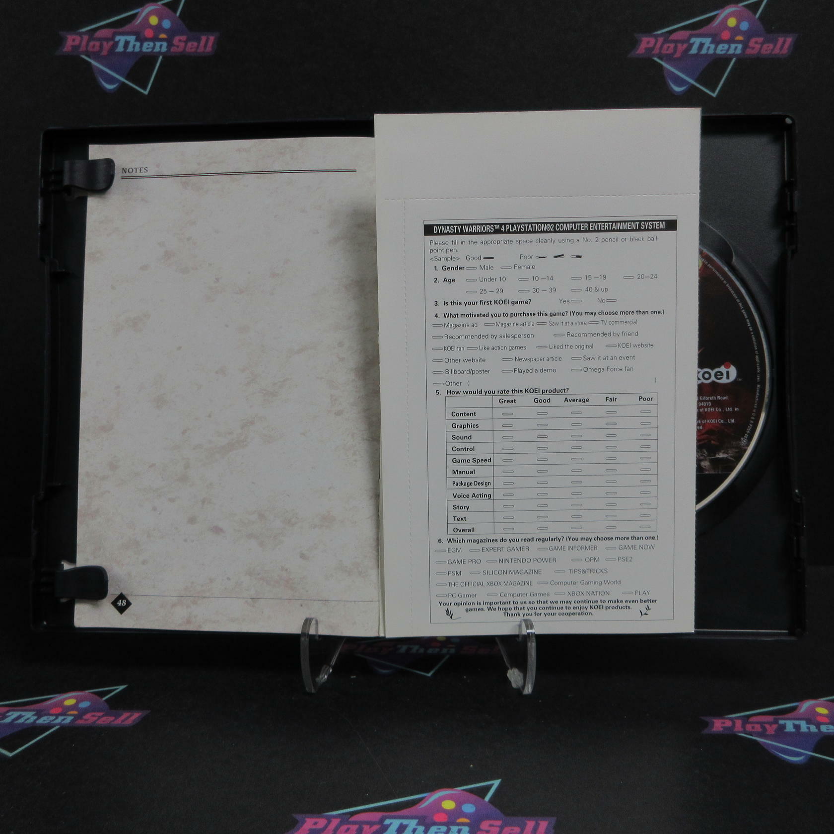 Dynasty Warriors 4 PS2 PlayStation 2 + Reg Card Complete - Excellent