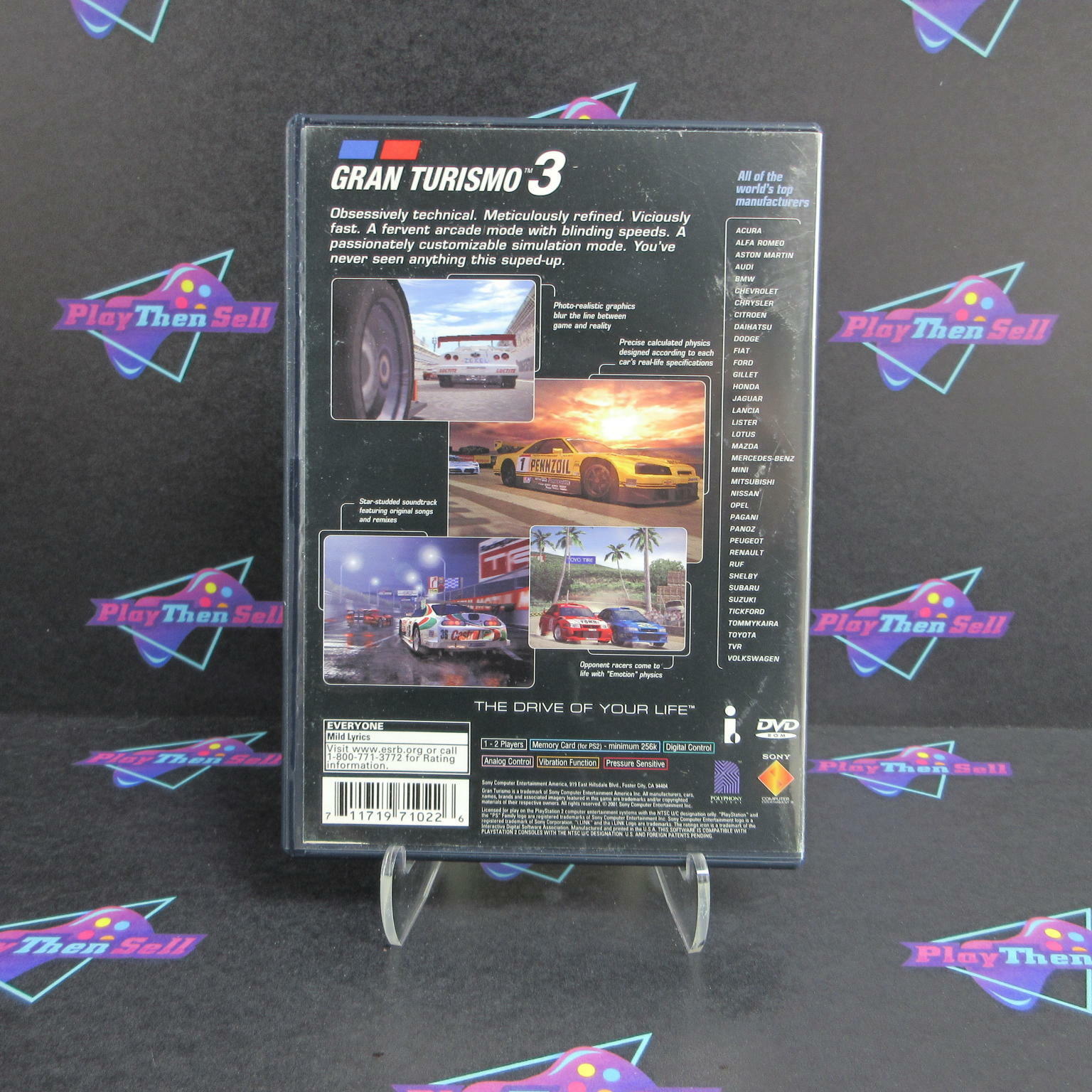 Gran Turismo 3 A-spec PS2 PlayStation 2 Complete - Excellent