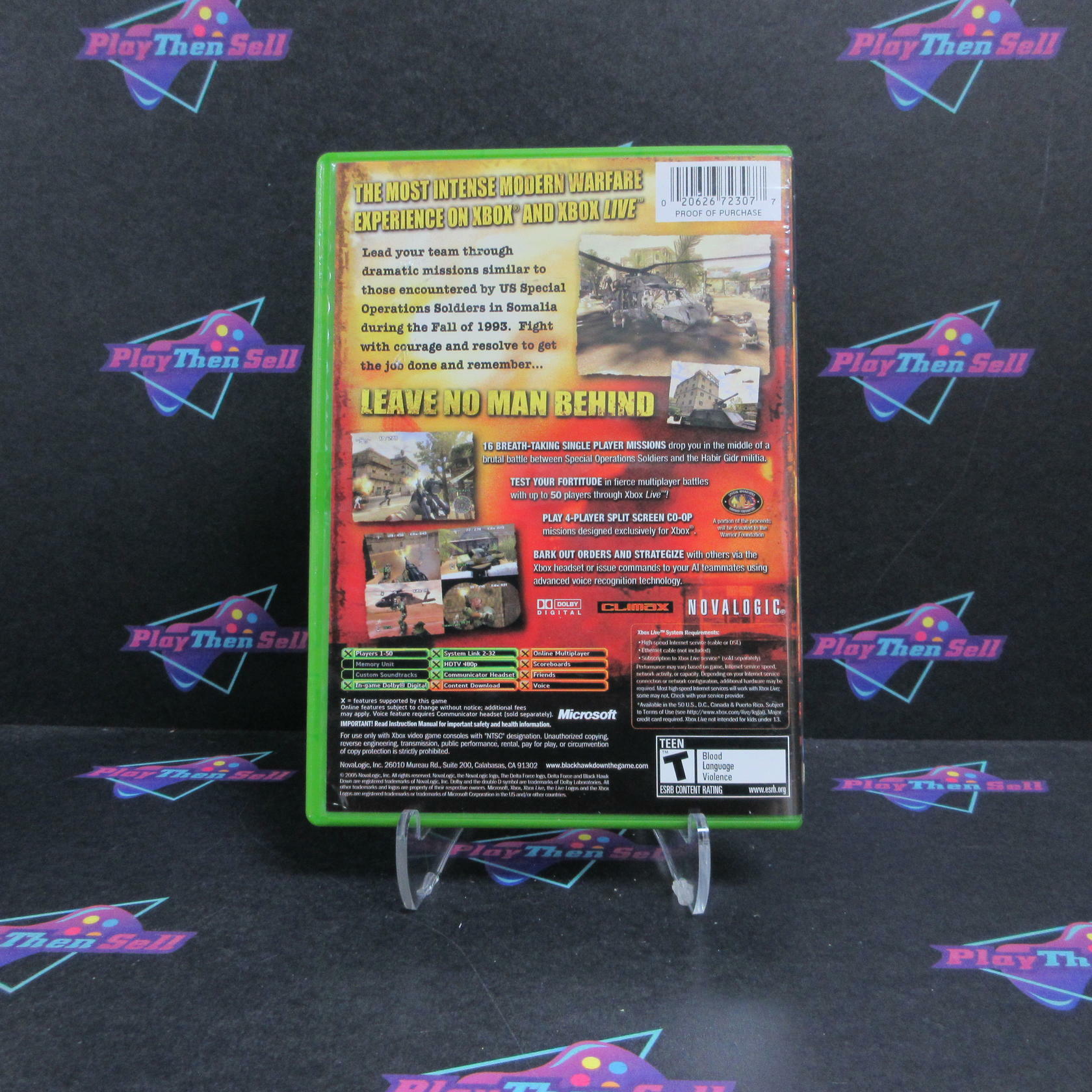 Delta Force Black Hawk Down Xbox + Reg Card Complete - Refurbished