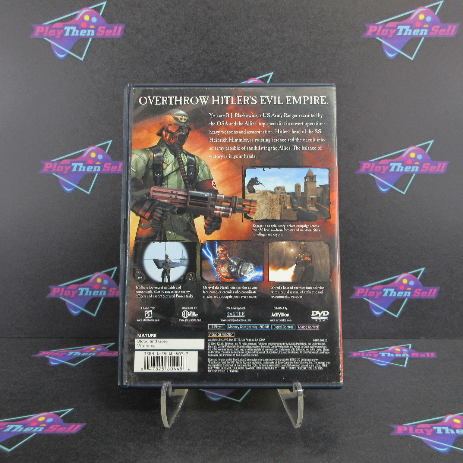 Return to Castle Wolfenstein Operation Resurrection PS2 + Reg CIB - Excellent