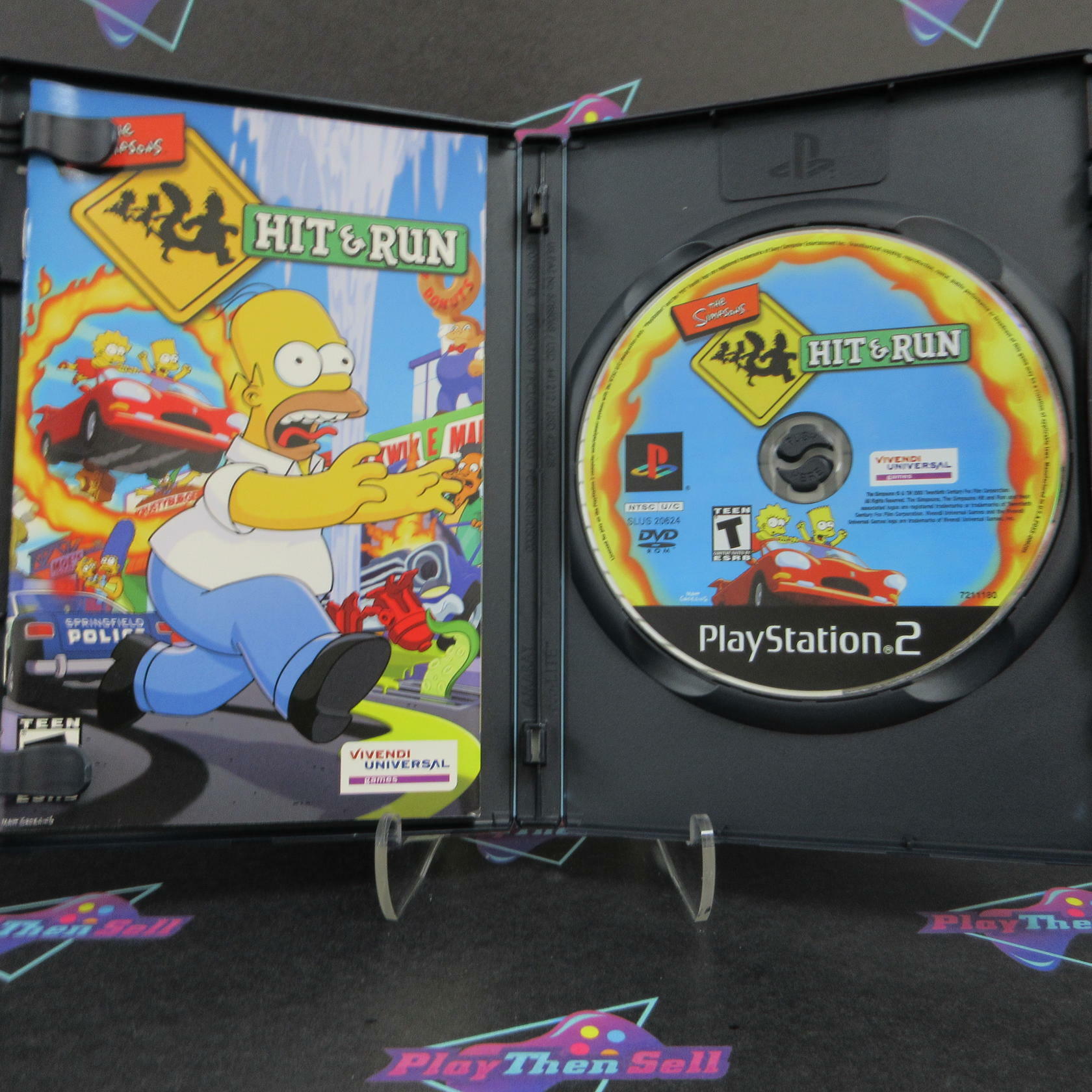 The Simpsons Hit & Run PS2 PlayStation 2 + Reg Card Complete - Excellent