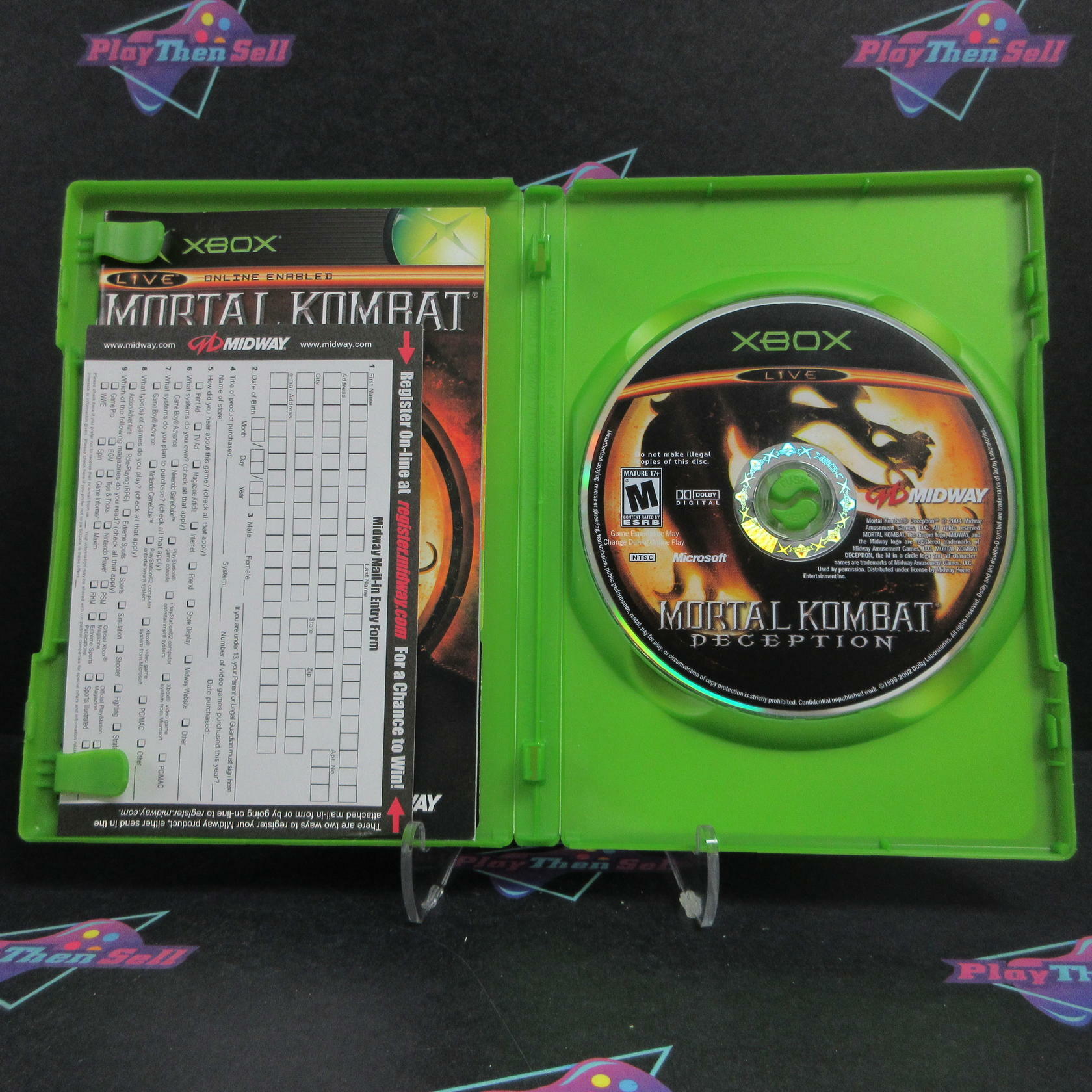 Mortal Kombat Deception Xbox + Reg Card Complete - Refurbished