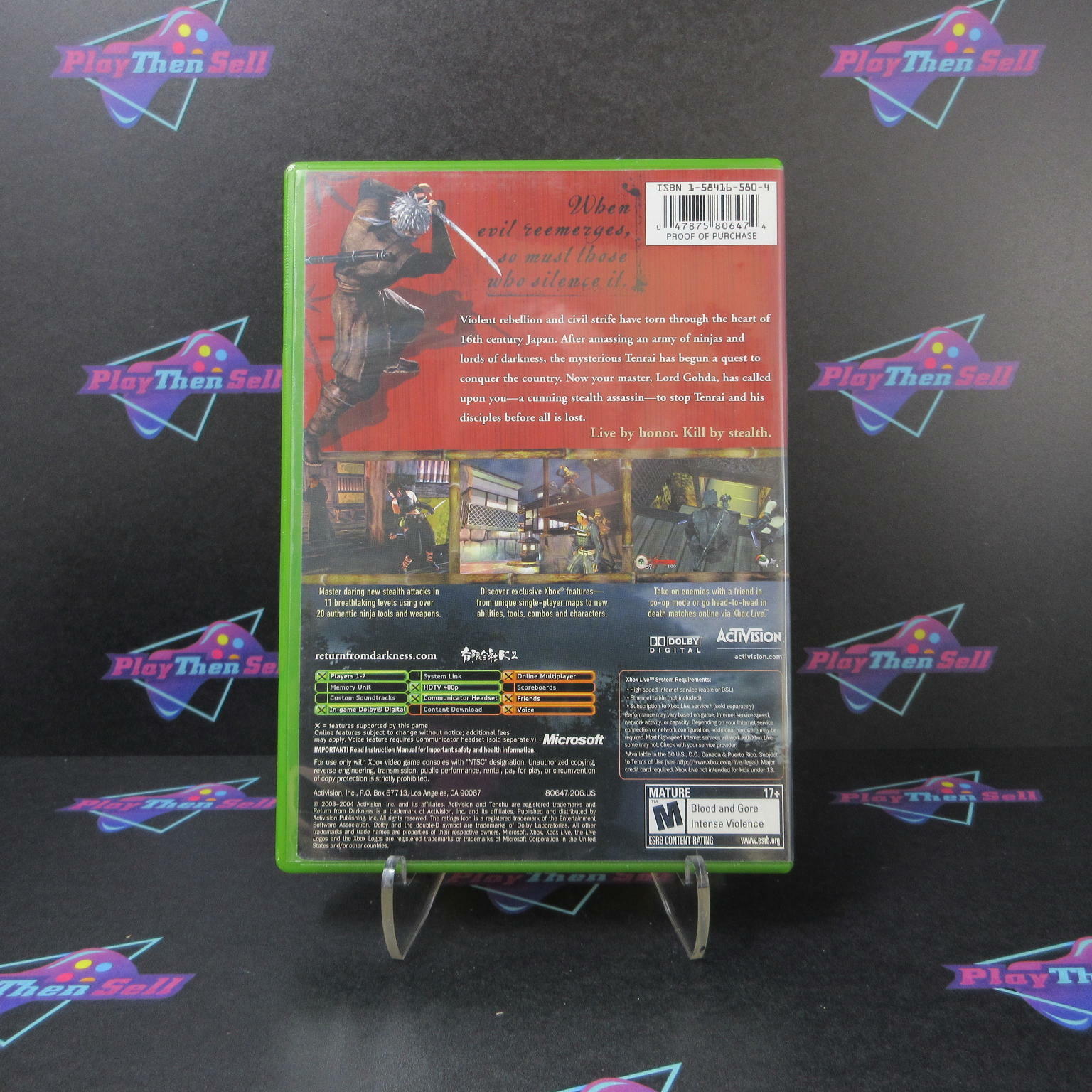 Tenchu Return From Darkness Xbox Complete - Refurbished