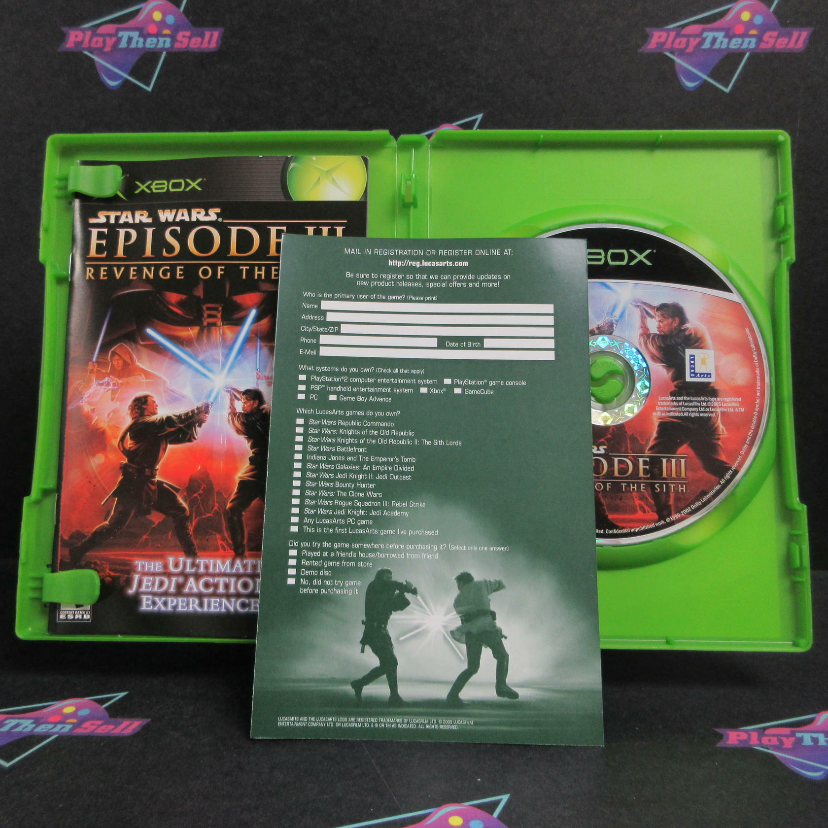 Star Wars Episode III Revenge of the Sith Xbox + Reg Card Complete - Refurbished