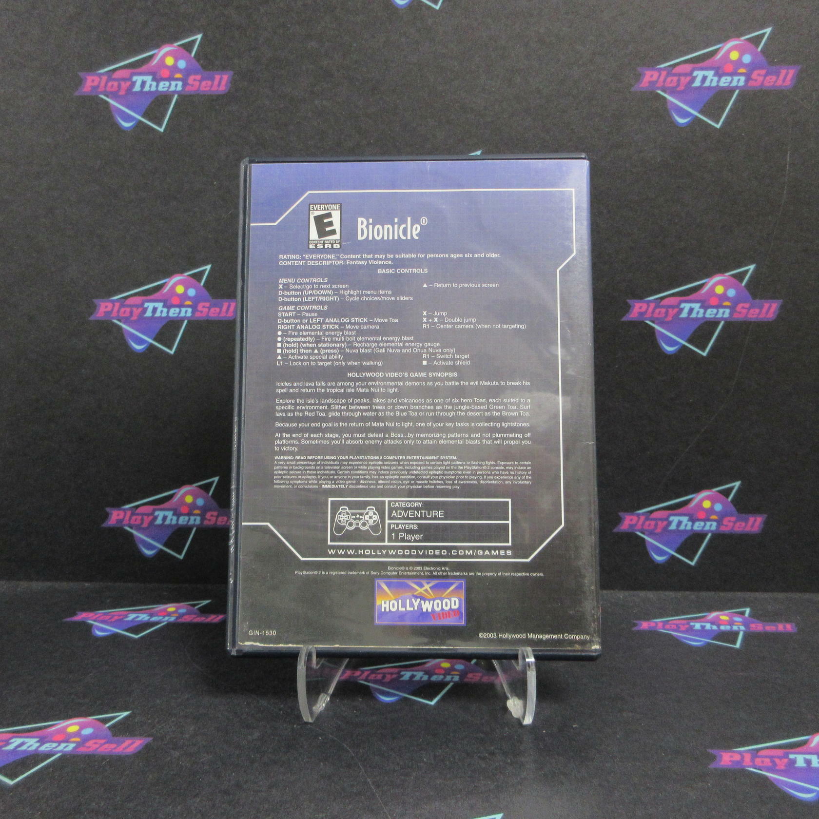 Bionicle PS2 PlayStation 2 Rental Art AD/NM - Very Good