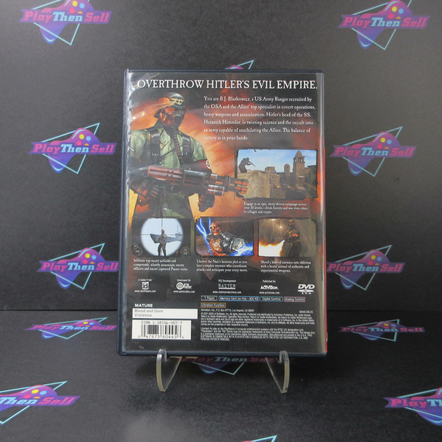 Return to Castle Wolfenstein Operation Resurrection PS2 - Very Good