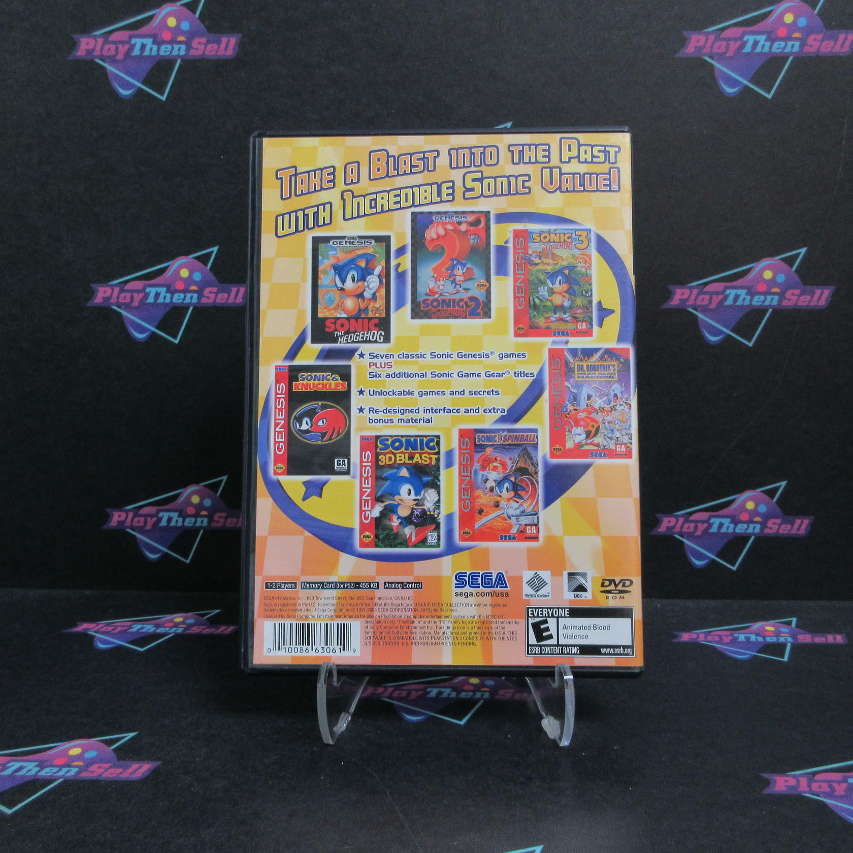 Sonic Mega Collection PS2 PlayStation 2 GH Disc - Very Good