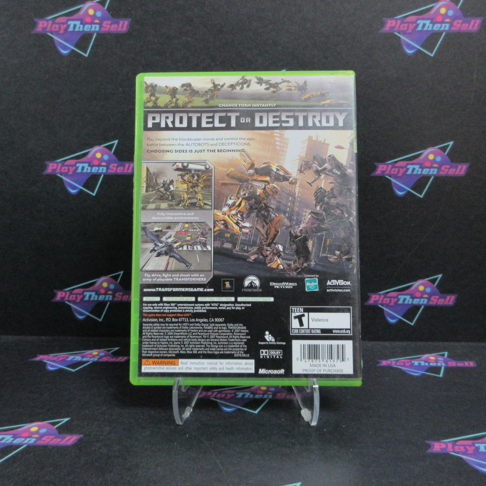 Transformers The Game Xbox 360 - Very Good