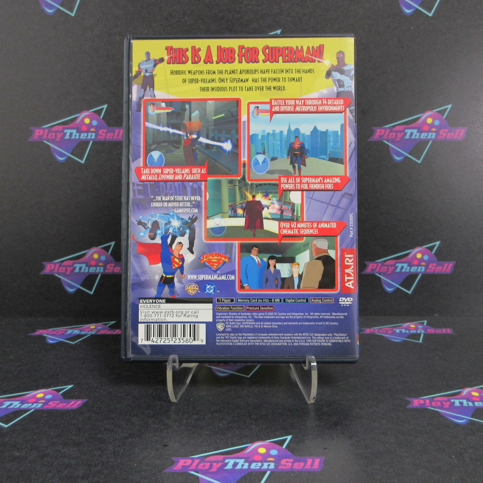 Superman Shadow of Apokolips PS2 PlayStation 2 - Very Good