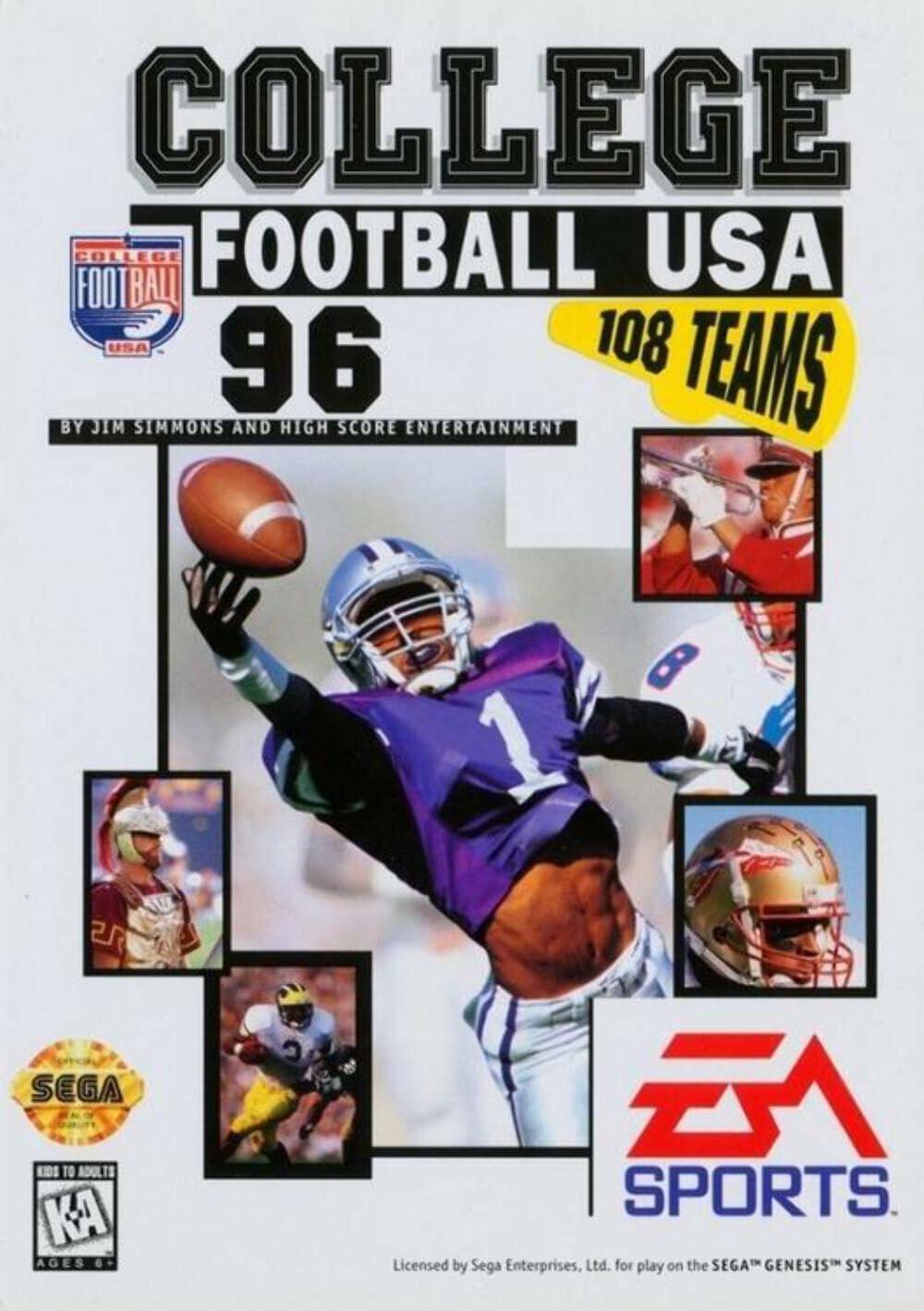College Football USA 96 Sega Genesis - Excellent