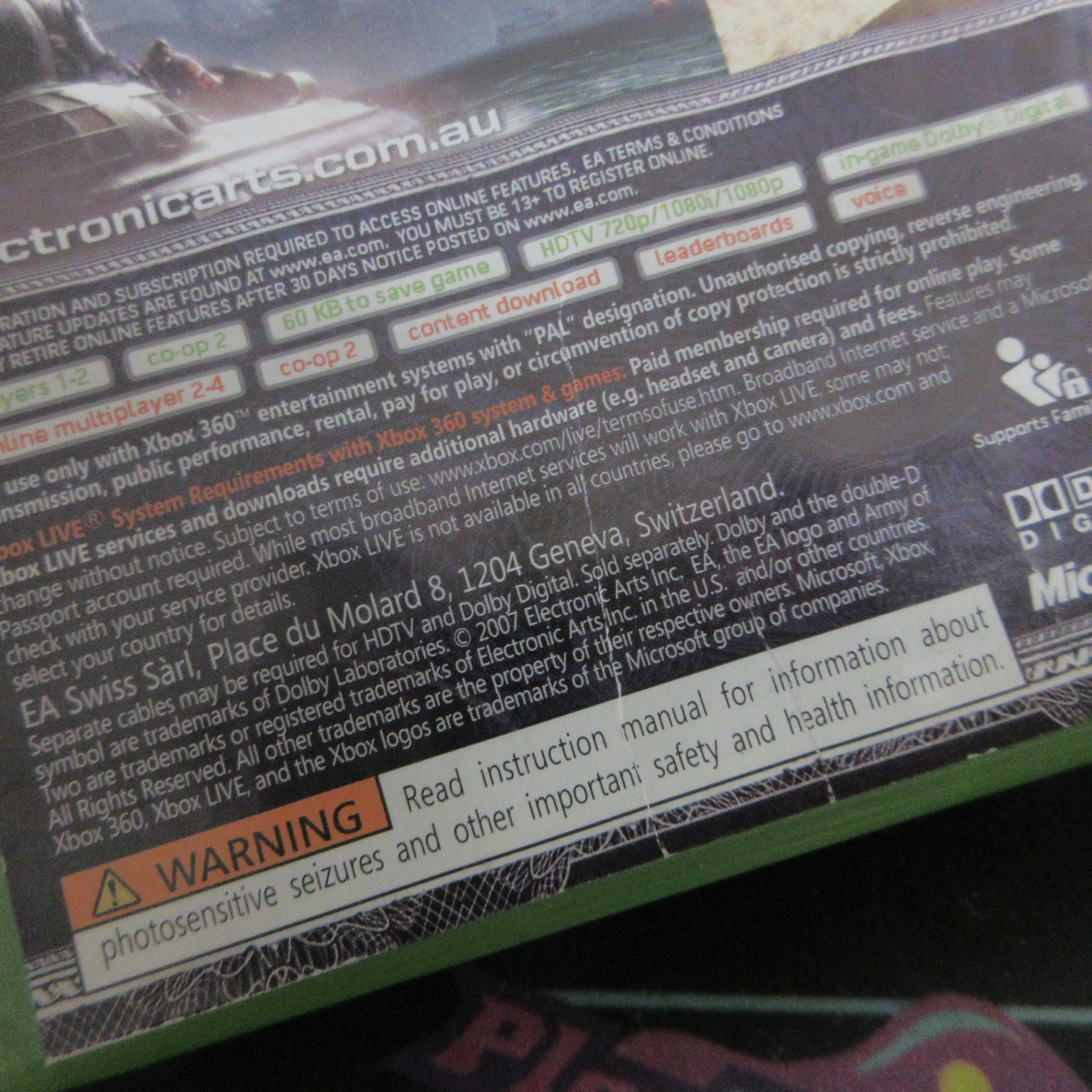 Army of Two Xbox 360 PAL - Region Locked AD/NM - Very Good