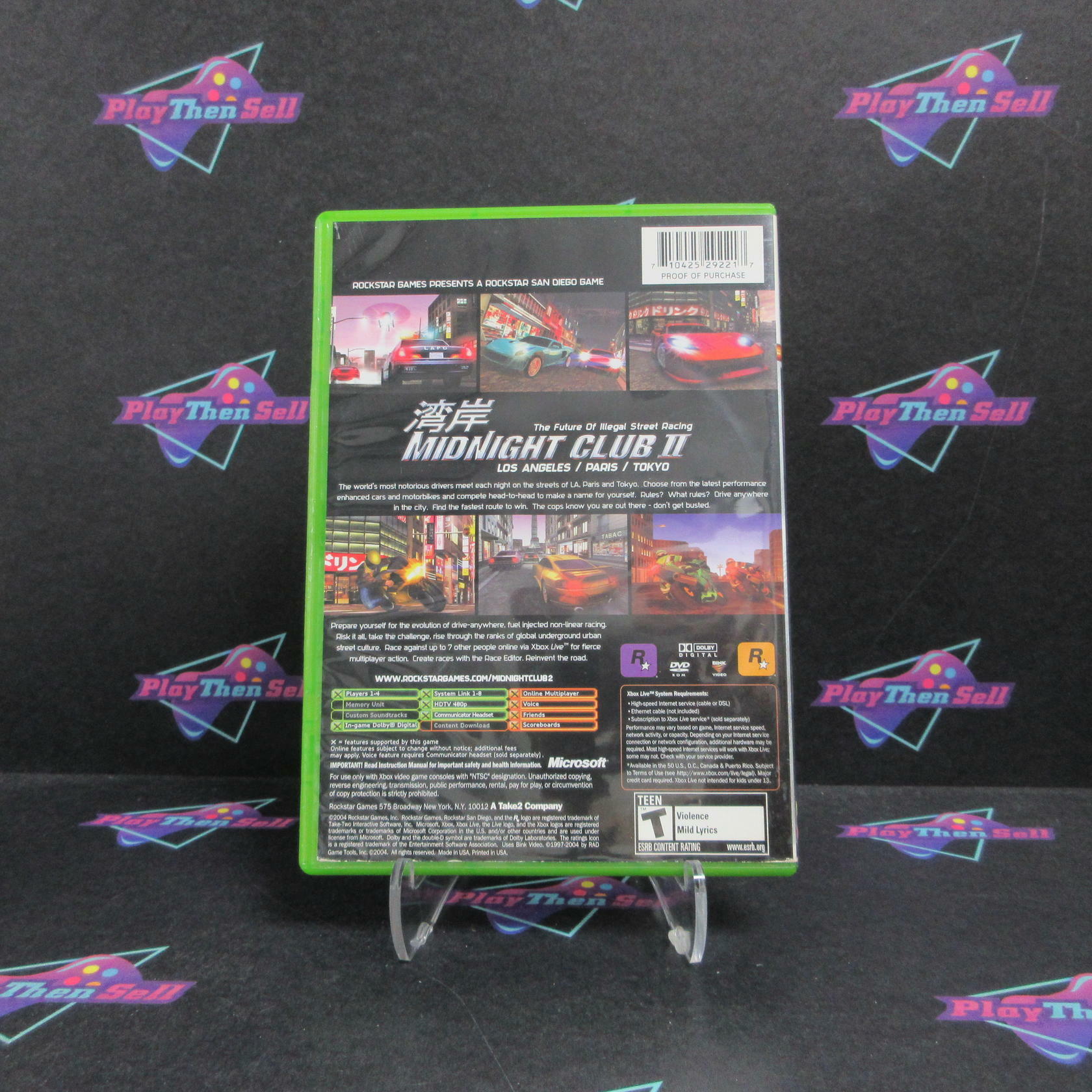 Midnight Club 2 Xbox PH BL Disc AD/NM - Very Good