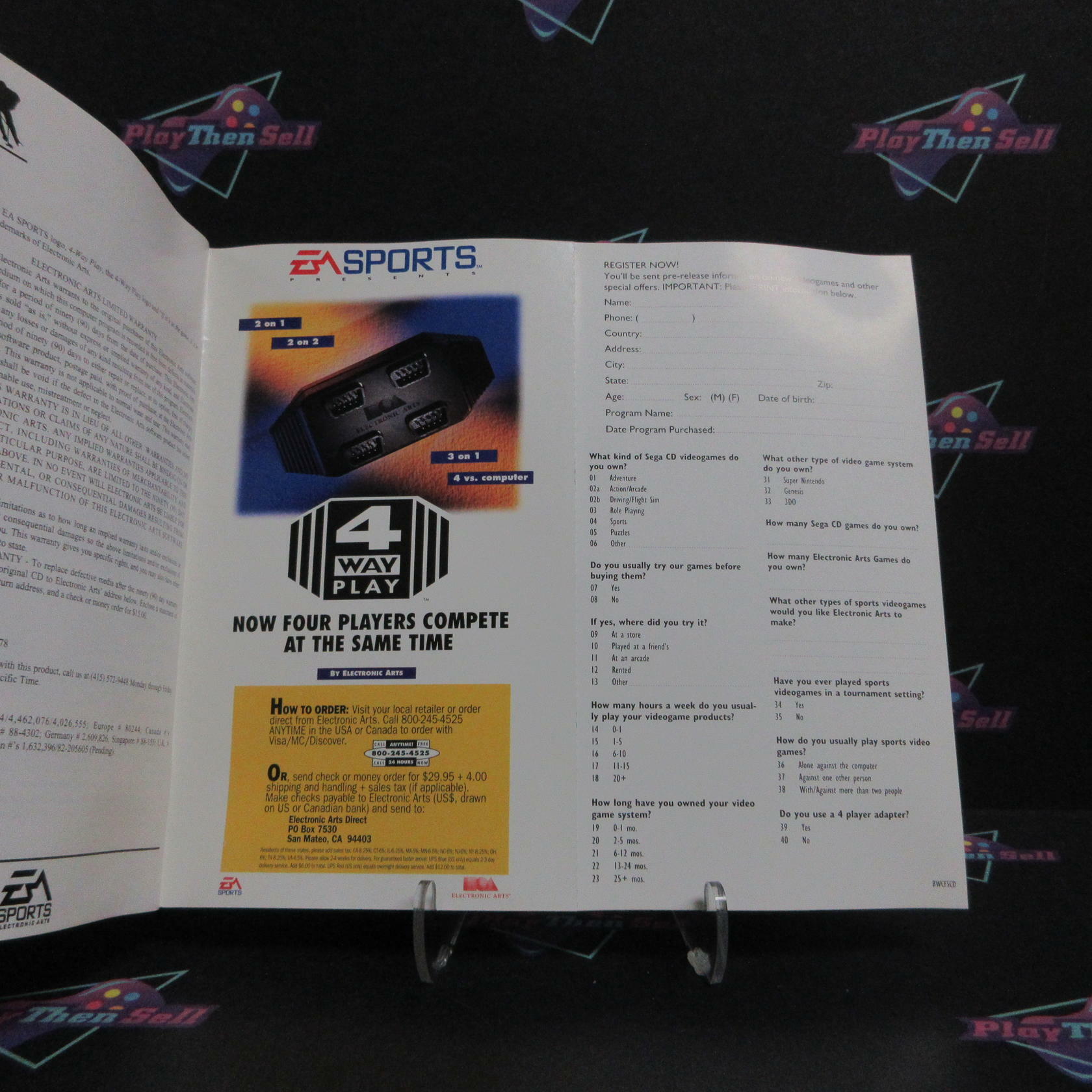 NHL Hockey 94 Sega CD CS + Reg Card Complete CIB - Very Good