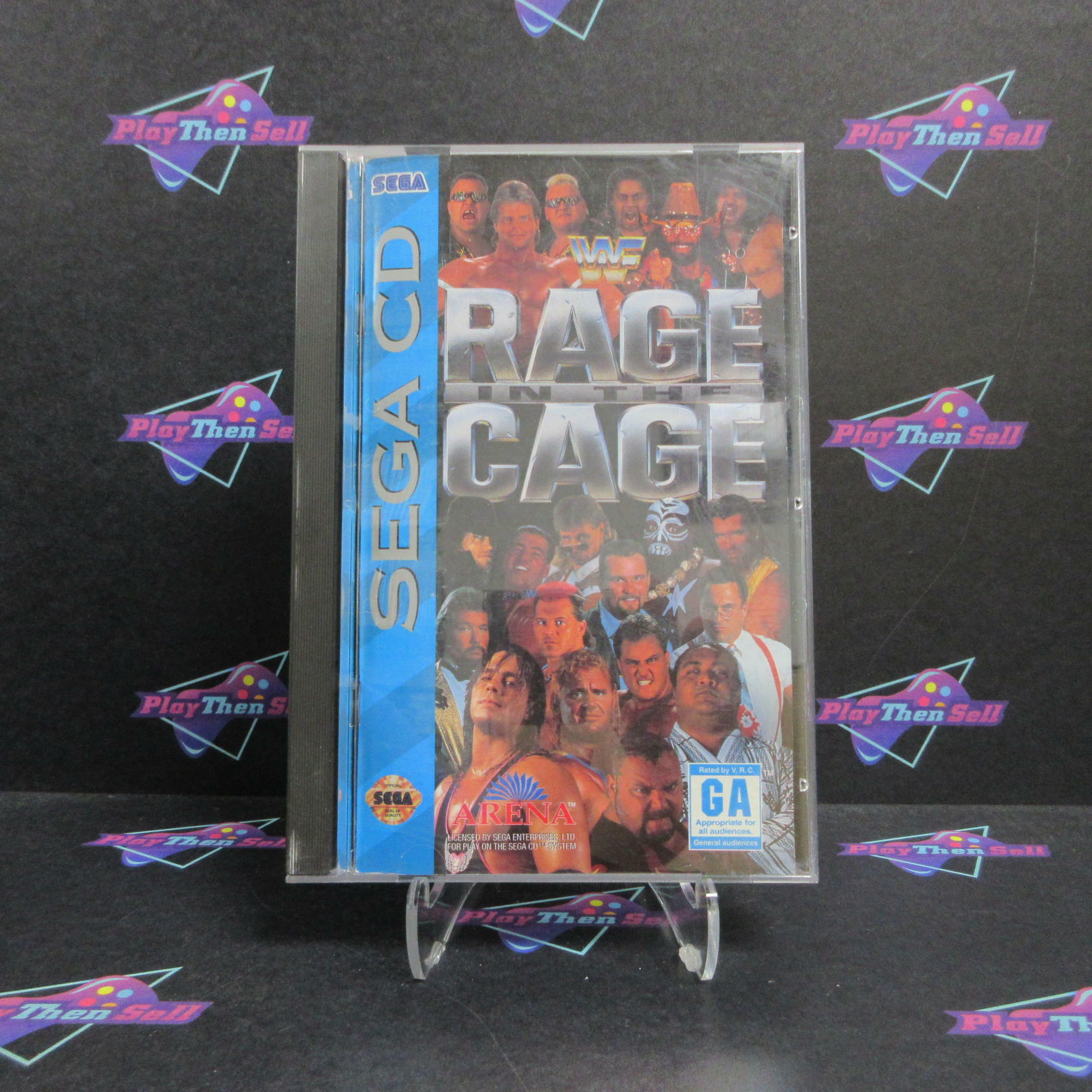 WWF Rage in the Cage Sega CD + Reg Card Complete CIB - Very Good
