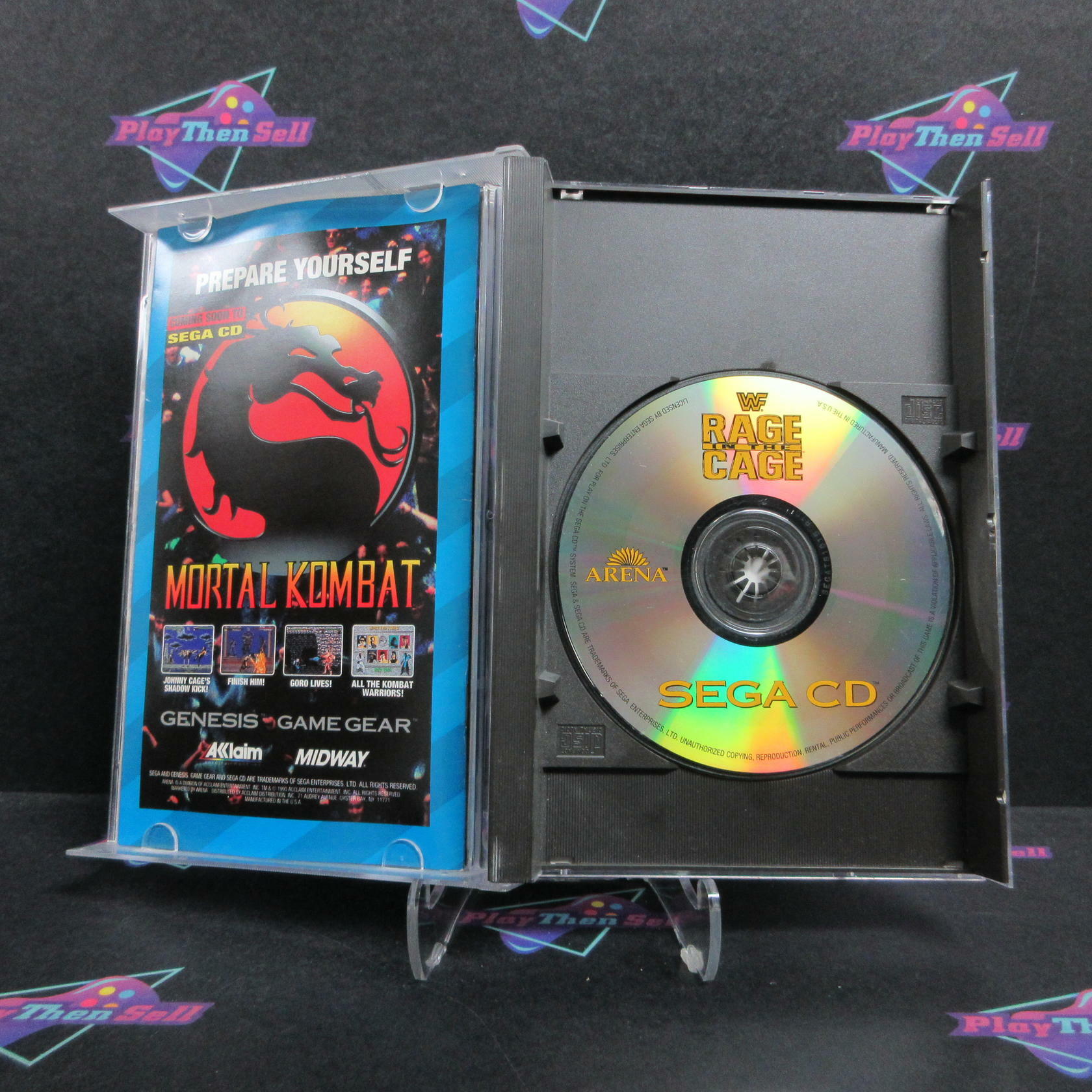 WWF Rage in the Cage Sega CD + Reg Card Complete CIB - Very Good