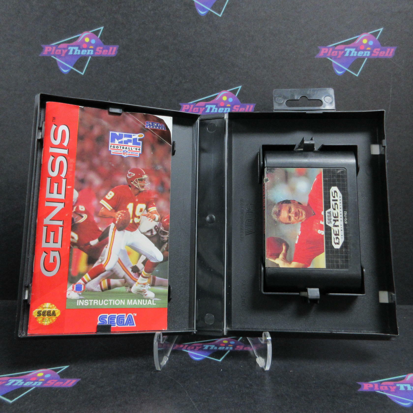 NFL Football '94 Starring Joe Montana Sega Genesis Boxed AD/MD Complete - Very Good