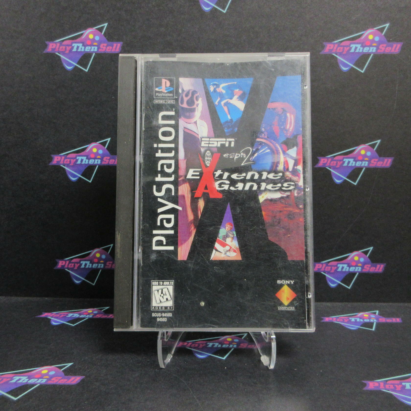 ESPN ESPN 2 Extreme Games Long Box PS1 PlayStation 1 CS + Reg Card Complete CIB - Very Good