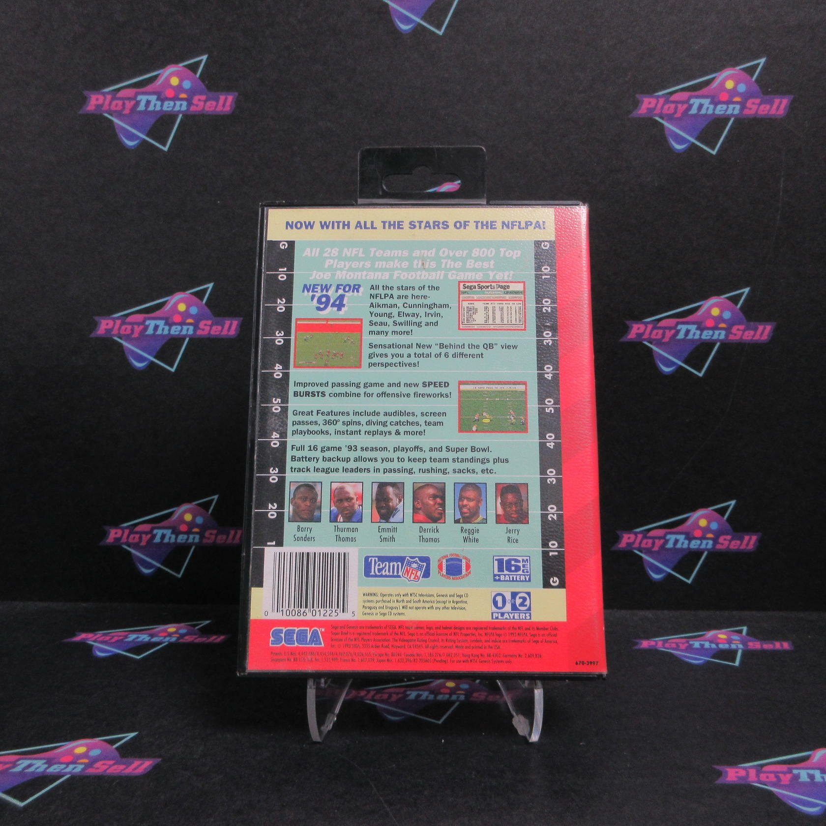 NFL Football '94 Starring Joe Montana Sega Genesis Boxed AD/MD Complete - Very Good