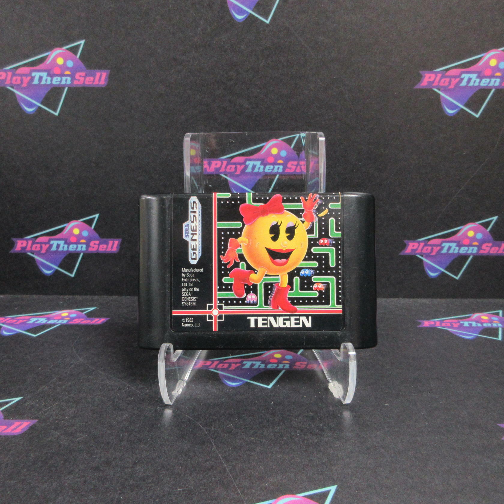 Ms. Pac-man Sega Genesis Boxed MD Complete CIB - Very Good