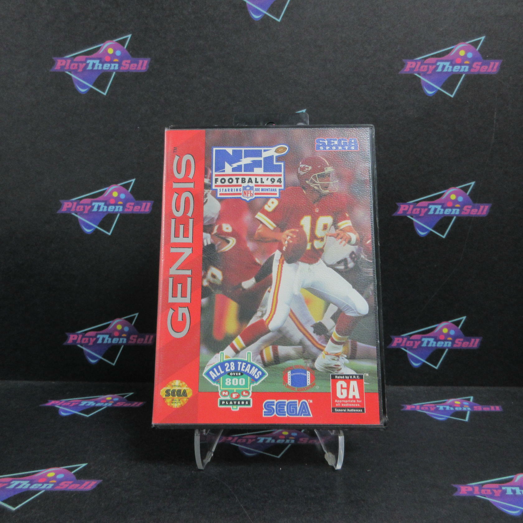 NFL Football '94 Starring Joe Montana Sega Genesis Boxed AD/MD Complete - Very Good