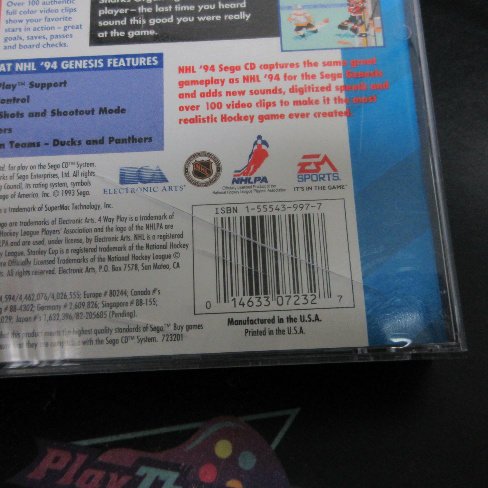 NHL Hockey 94 Sega CD CS + Reg Card Complete CIB - Very Good