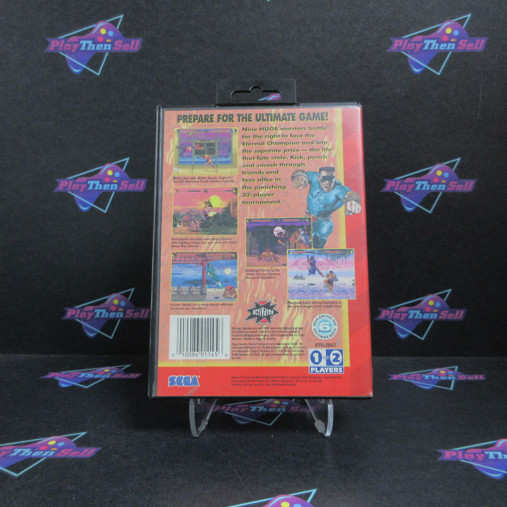 Eternal Champions Sega Genesis Boxed AD/NM - Very Good