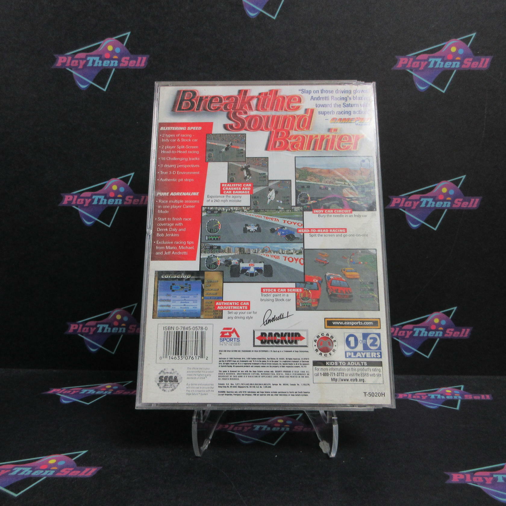 Andretti Racing Sega Saturn CS Complete CIB - Very Good