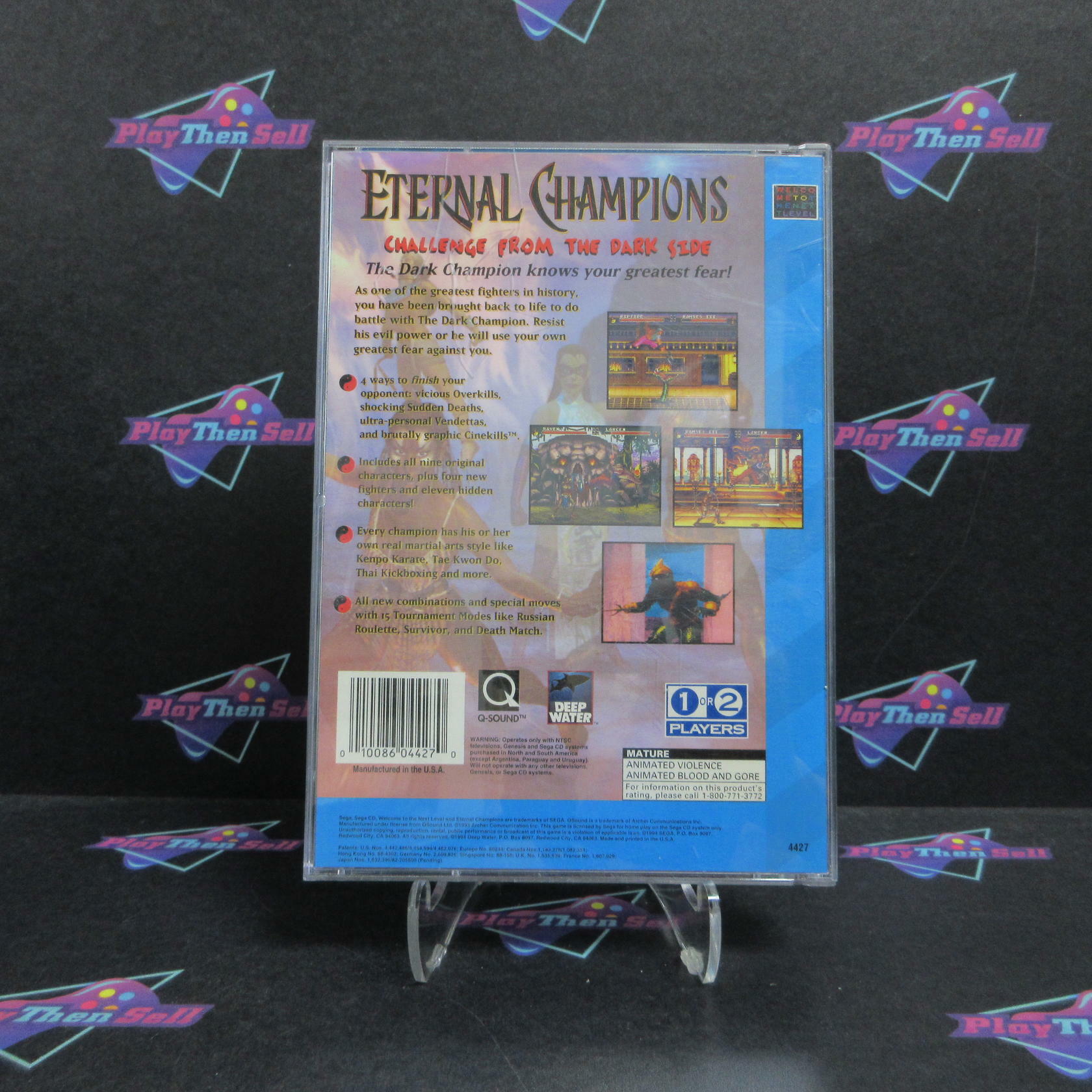 Eternal Champions Challenge From the Dark Side Sega CD CS Complete CIB - Very Good