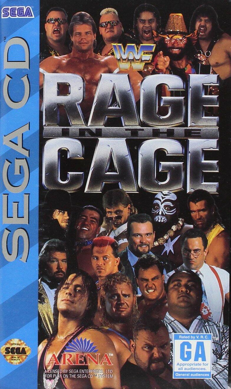 WWF Rage in the Cage Sega CD + Reg Card Complete CIB - Very Good