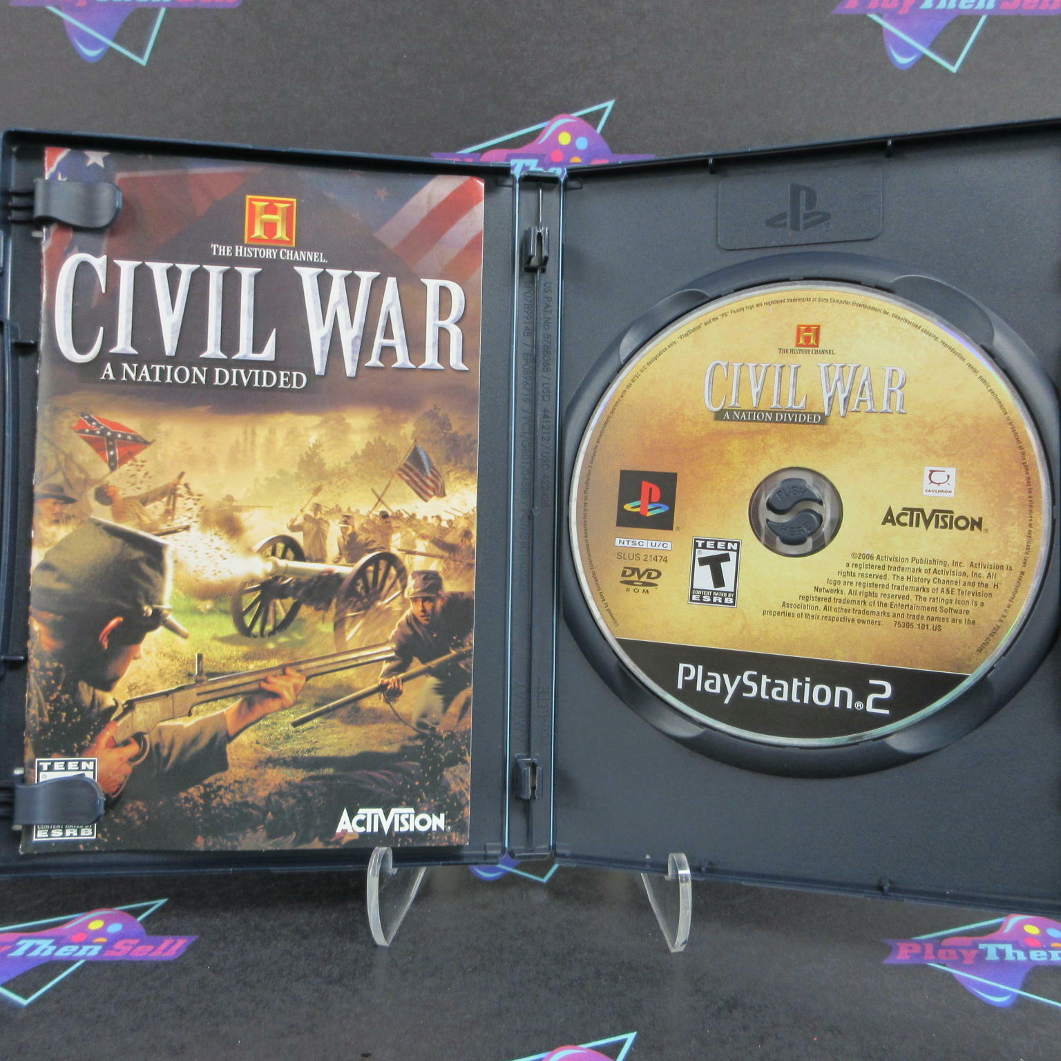 History Channel Civil War A Nation Divided PS2 PlayStation 2 + Reg - Excellent