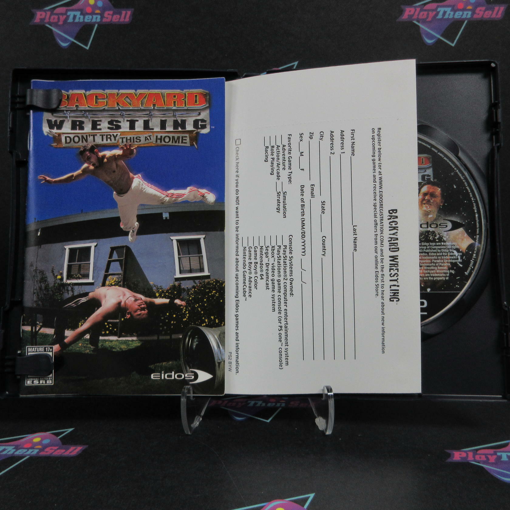 Backyard Wrestling Don't Try This at Home PS2 PlayStation 2 + Reg - Excellent