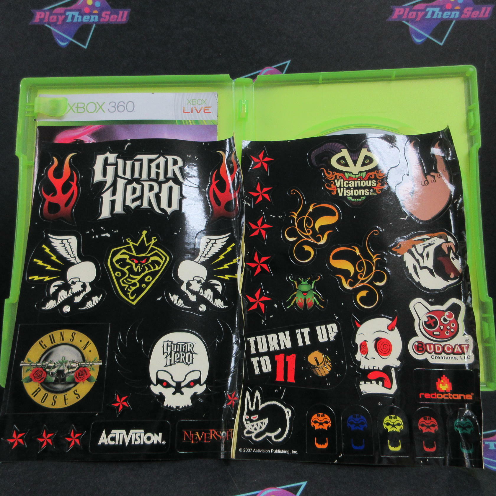 Guitar Hero 3 Legends Of Rock Xbox 360 + Stickers Complete - Excellent