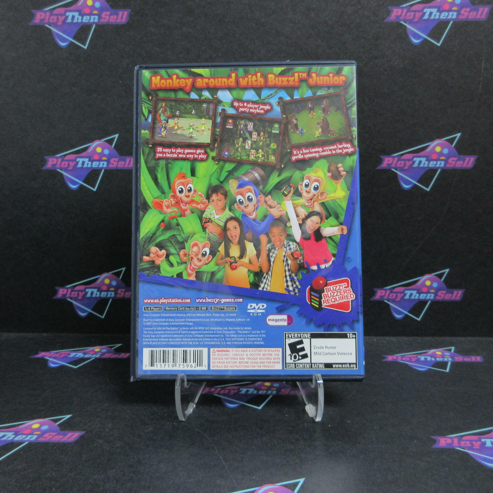 BUZZ Jr Jungle Party PS2 PlayStation 2 + Reg Card Complete - Excellent