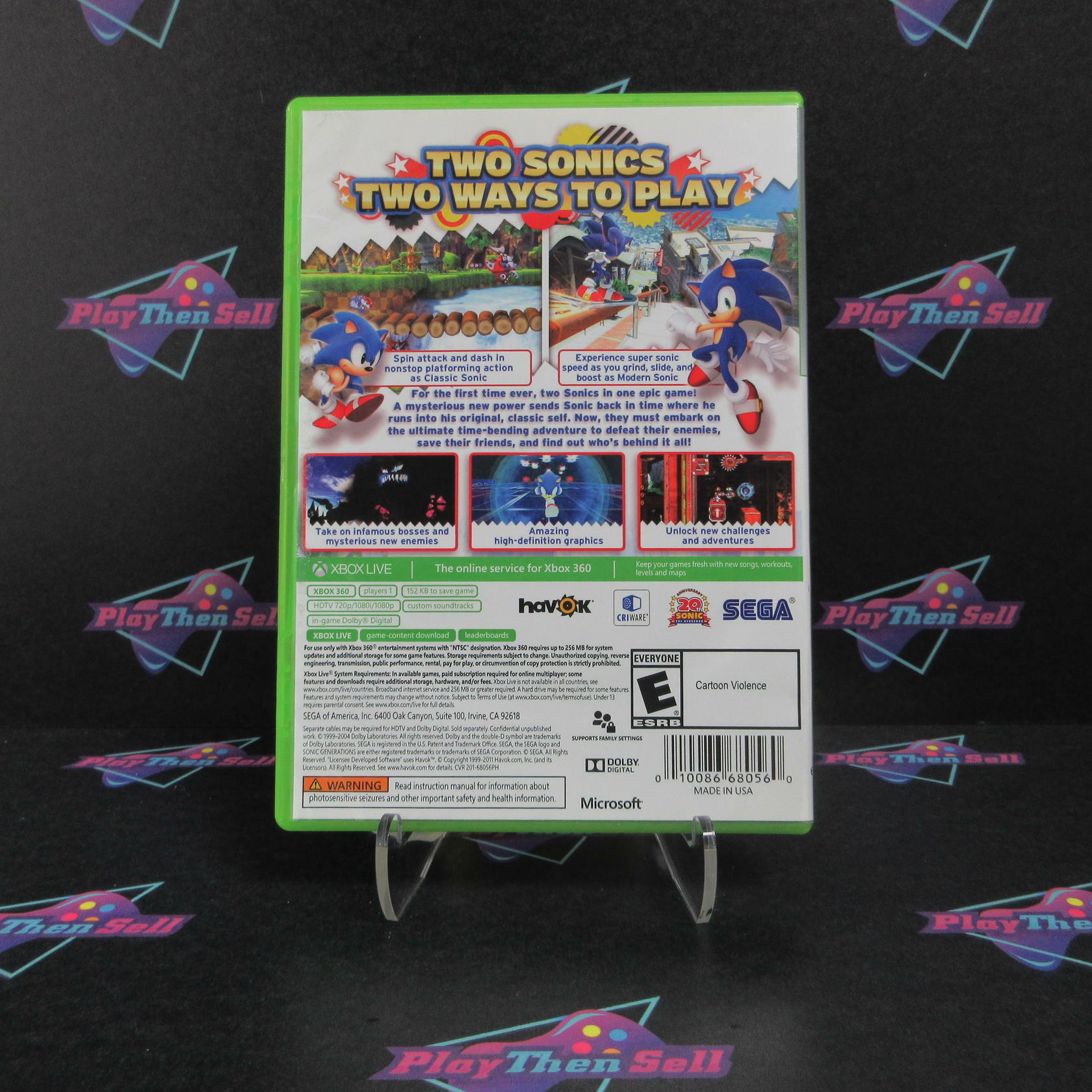 Sega Sonic Generations Xbox 360 PH Complete - Excellent
