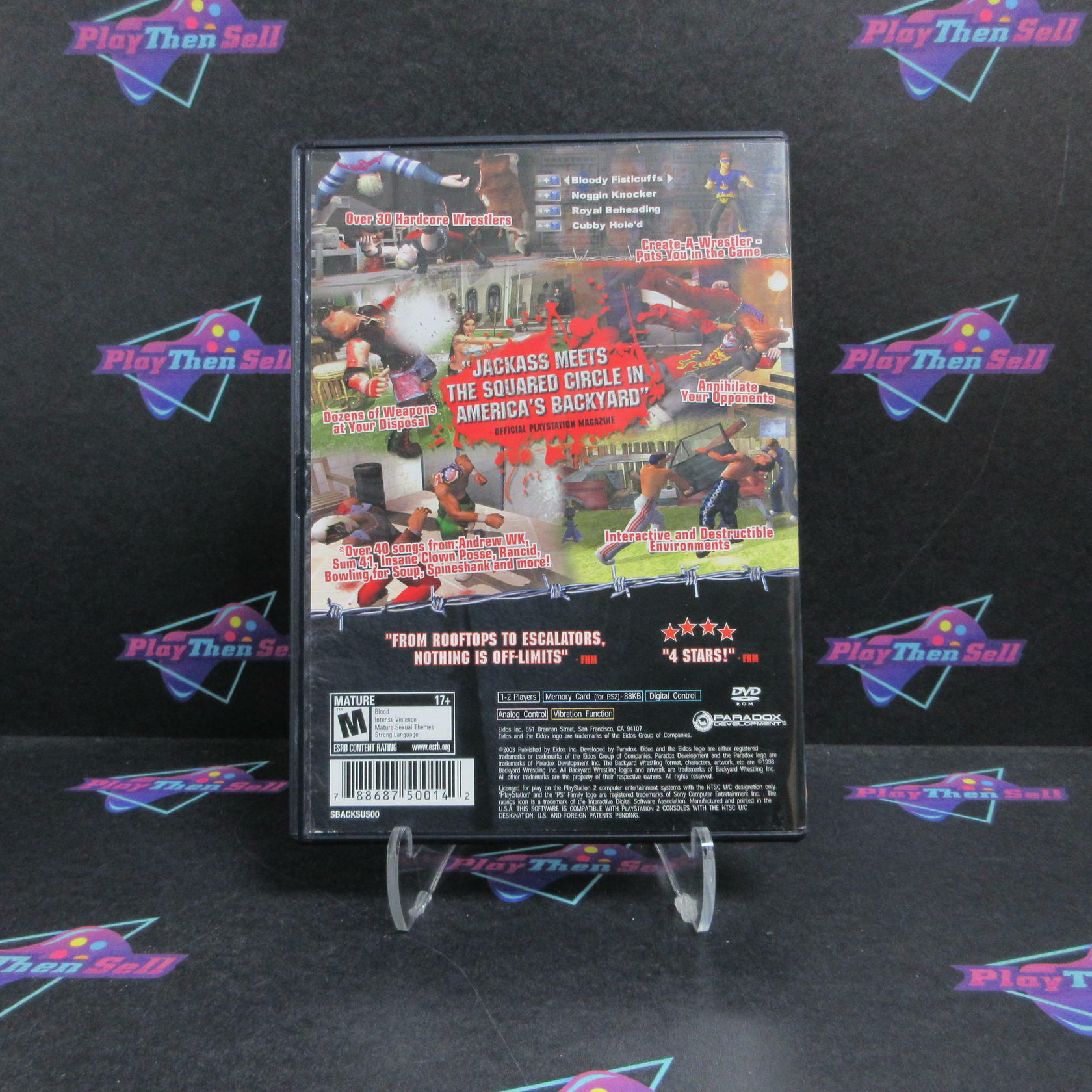Backyard Wrestling Don't Try This at Home PS2 PlayStation 2 + Reg - Excellent