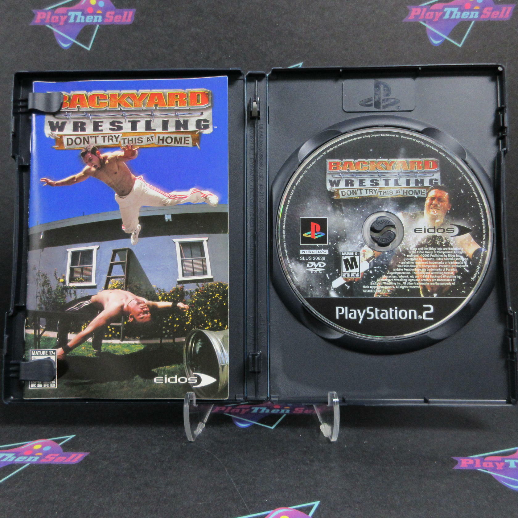 Backyard Wrestling Don't Try This at Home PS2 PlayStation 2 + Reg - Excellent