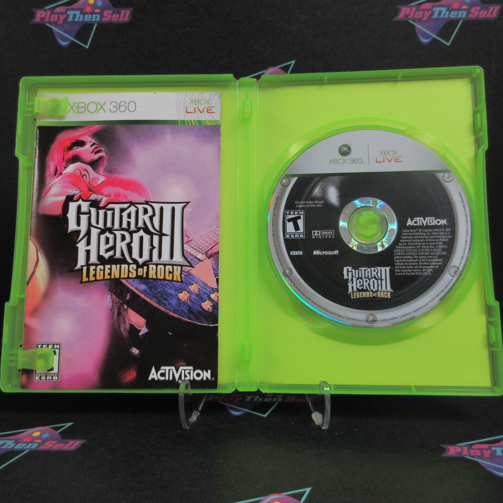 Guitar Hero 3 Legends Of Rock Xbox 360 + Stickers Complete - Excellent