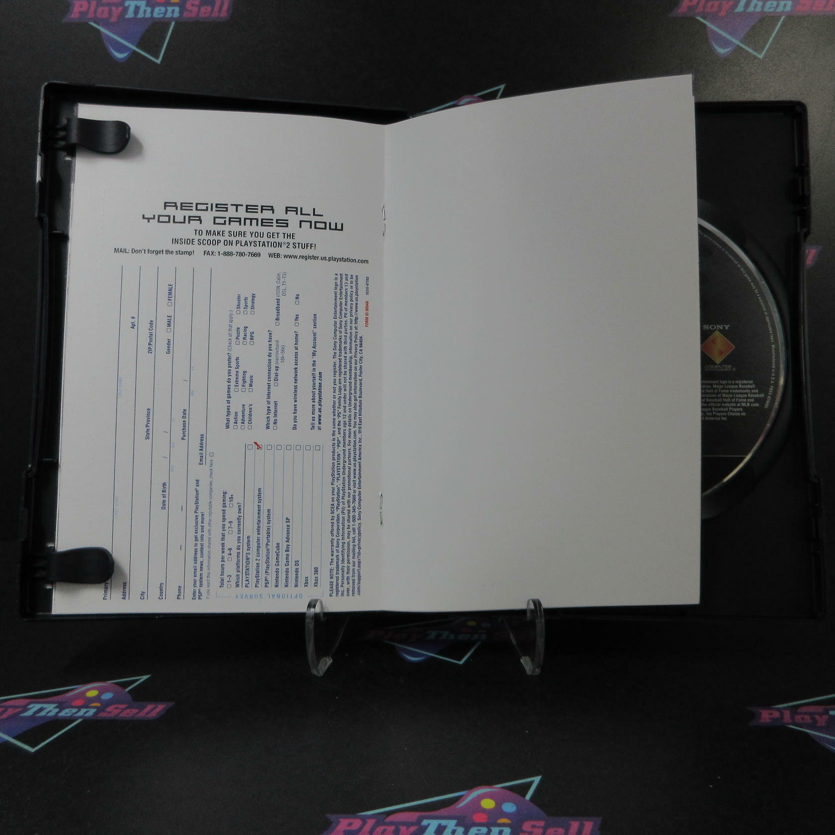 MLB 08 The Show PS2 PlayStation 2 + Reg Card Complete - Excellent