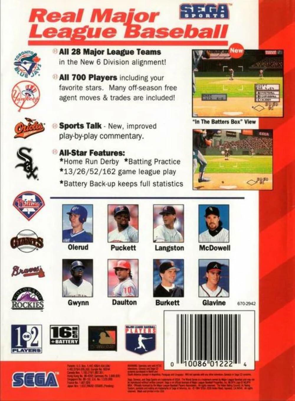 World Series Baseball Sega Genesis - Very Good