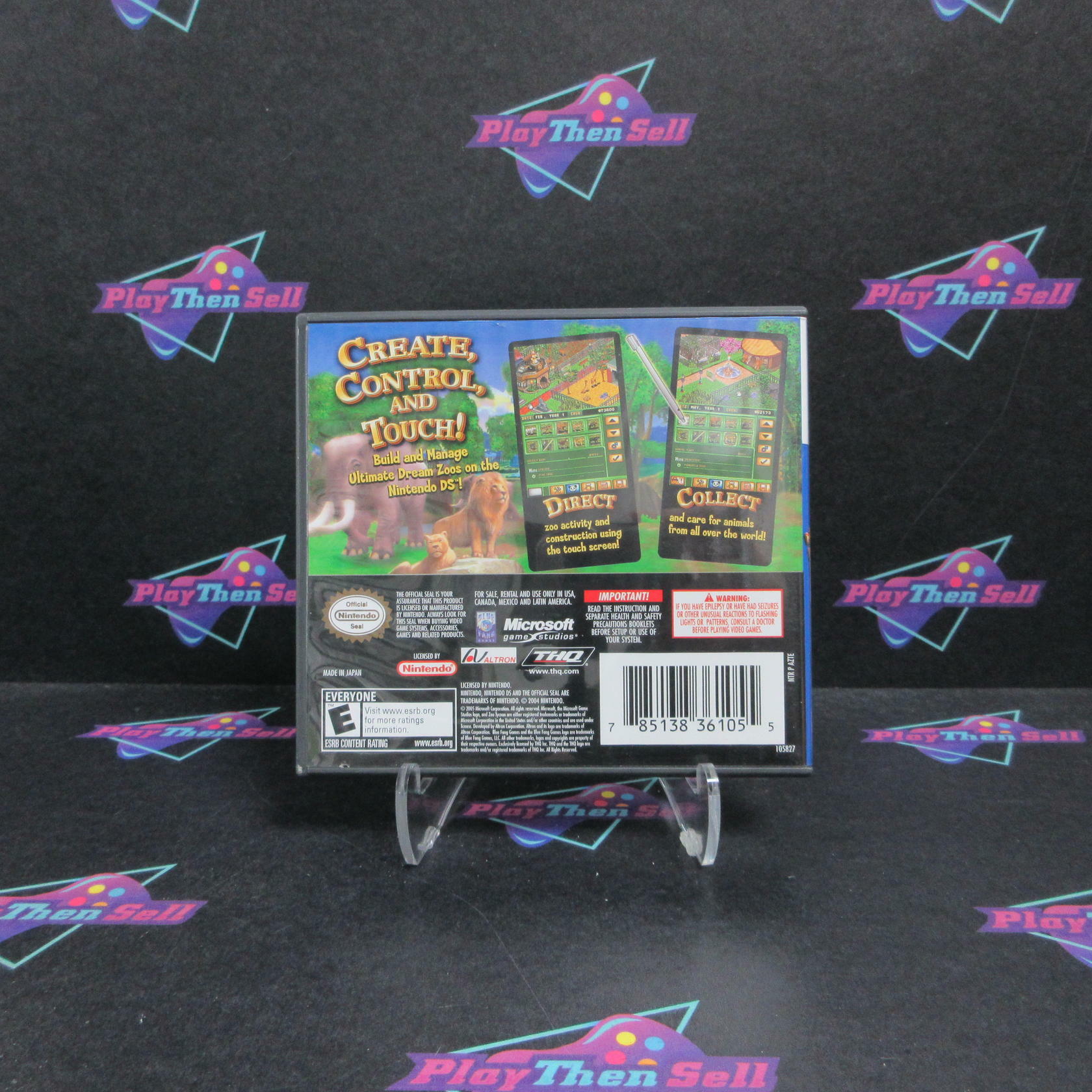 Zoo Tycoon Nintendo DS AD Complete CIB - Very Good