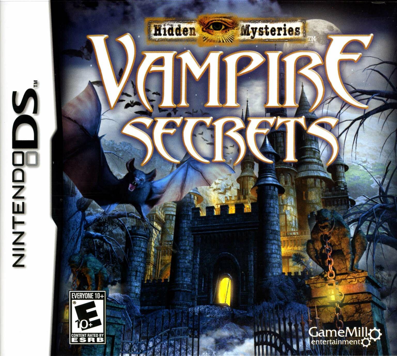 Hidden Mysteries Vampire Secrets Nintendo DS GS Art AD/CS Complete CIB - Very Good