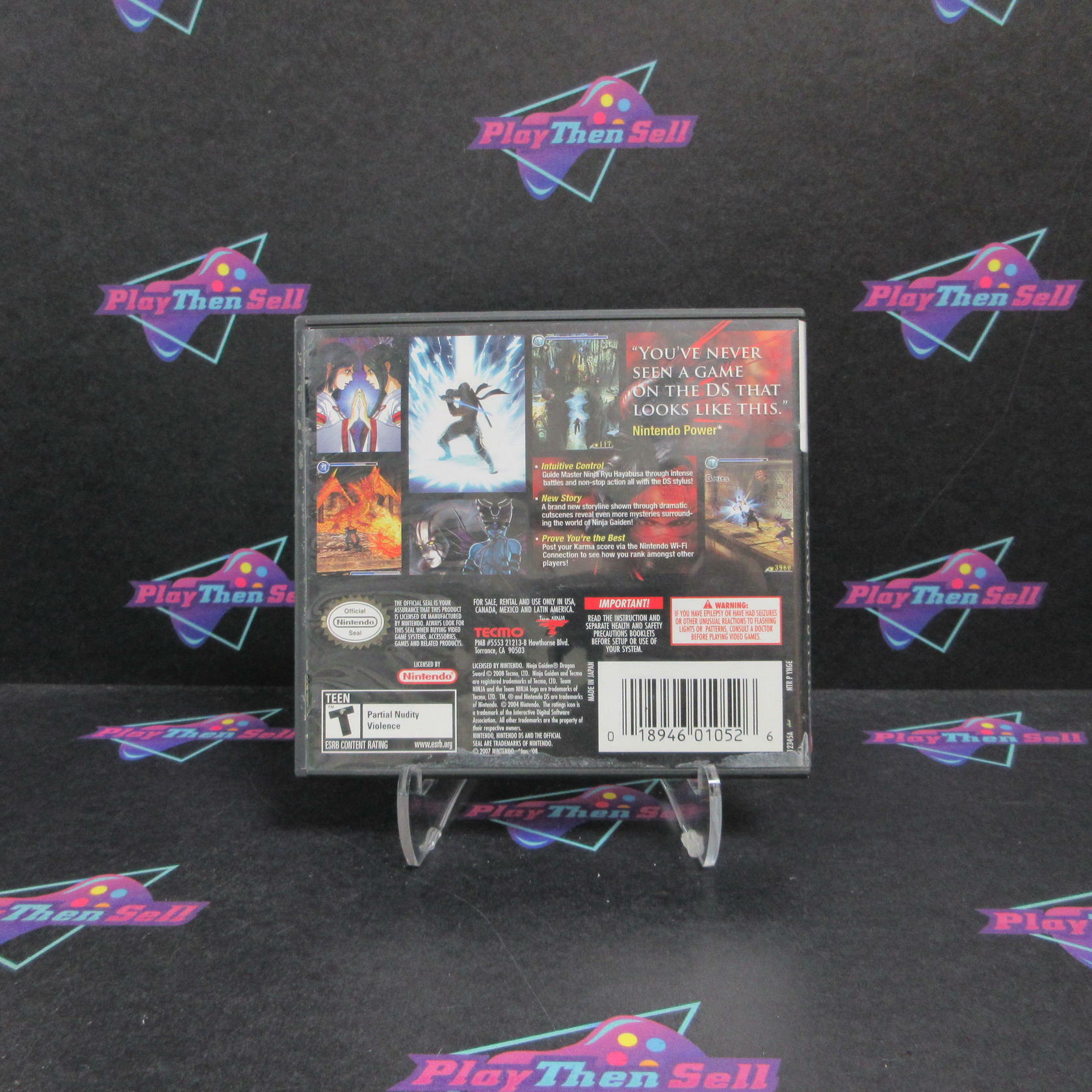 Ninja Gaiden Dragon Sword Nintendo DS AD/CS Complete CIB - Very Good