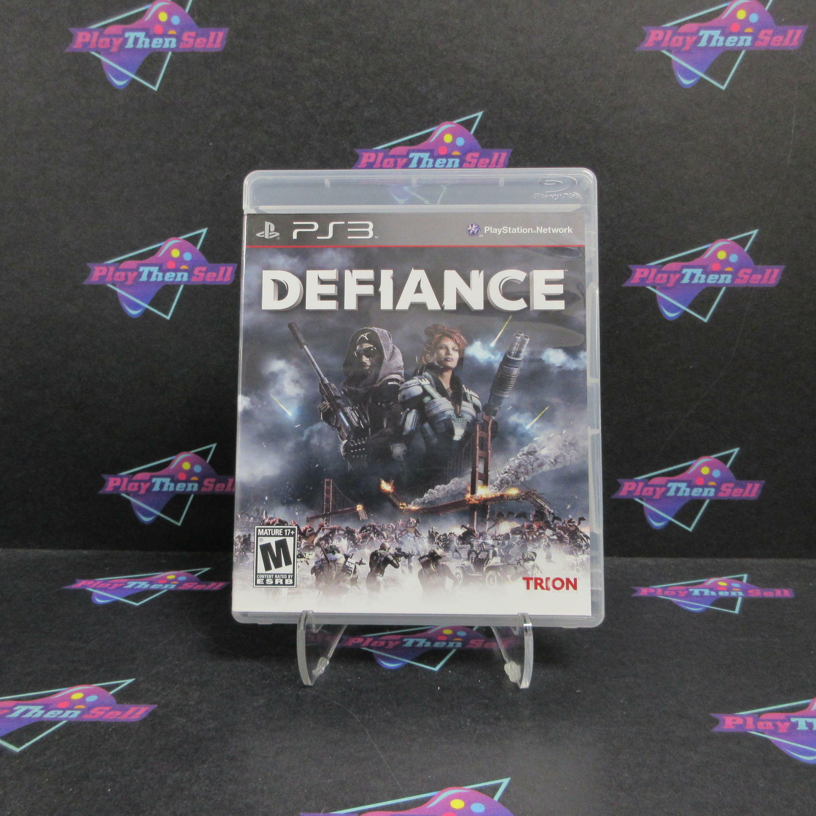 Defiance PS3 PlayStation 3 + Stickers / Post Cards Complete - Excellent